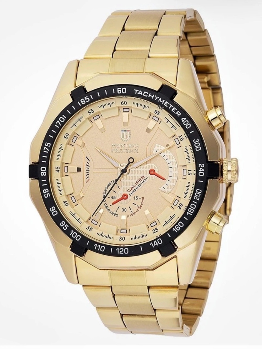 Invicta X Montres Prestige Men's Gold/Black Watch 46mm MPW-0099 New!